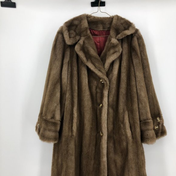 💎 Mob Wife: Tissavel France Faux-Fur Full-Length Vintage Coat - Picture 3 of 15